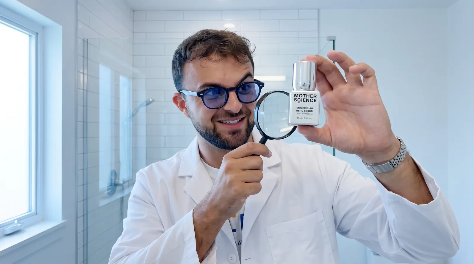 Max Schipilliti con il prodotto di Mother Science