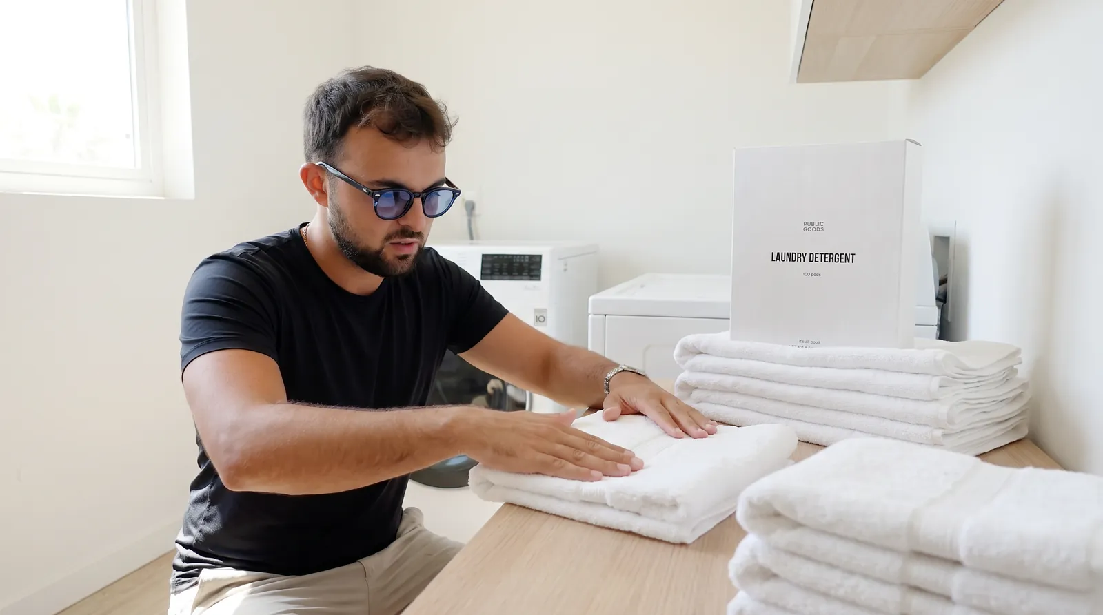 Max Schipilliti con il prodotto di Public Goods