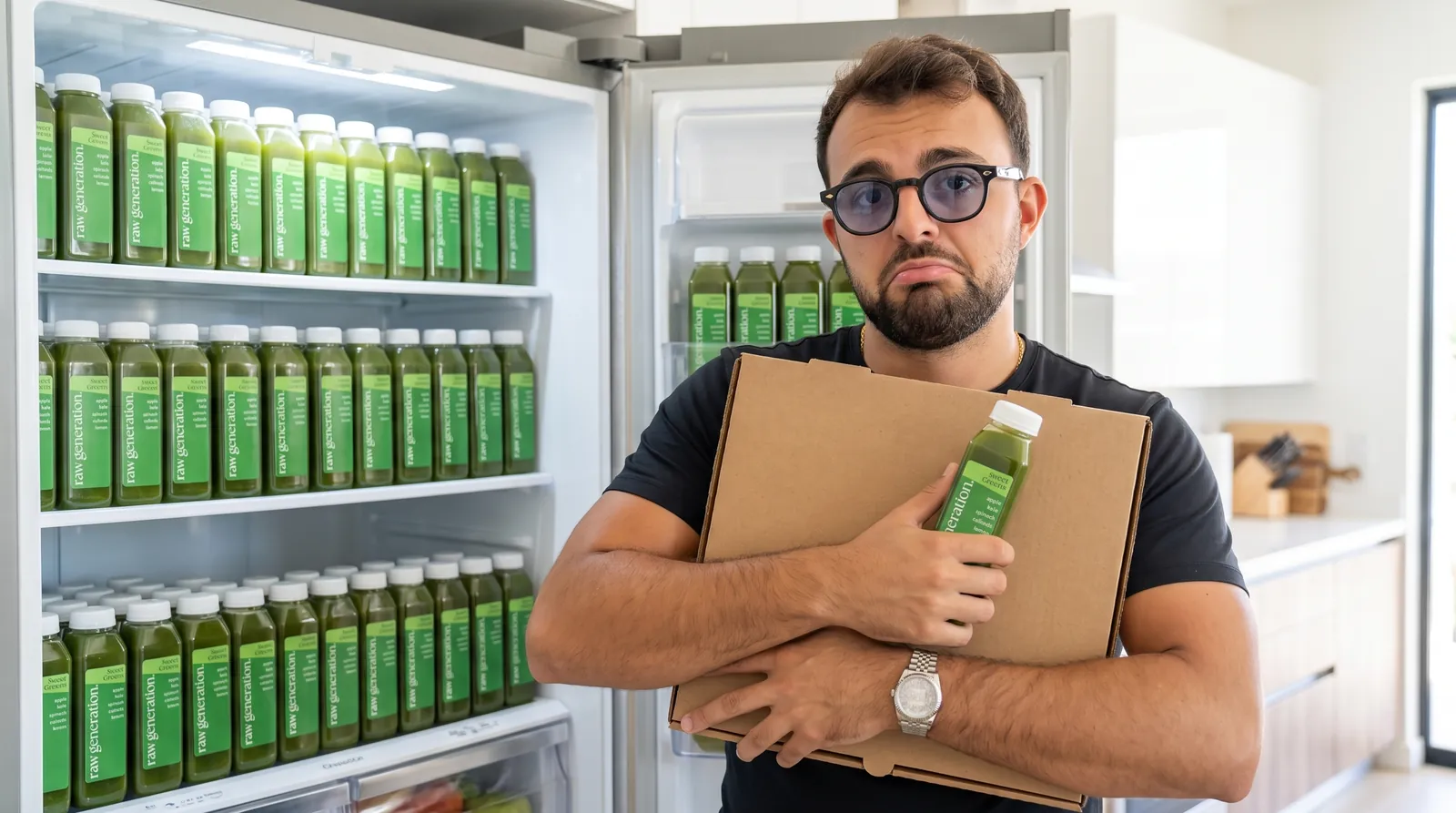 Max Schipilliti con il prodotto di Raw Generation